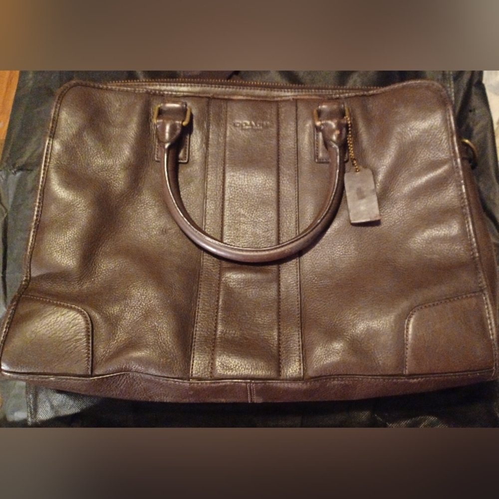 Coach Dark Brown Leather Briefcase